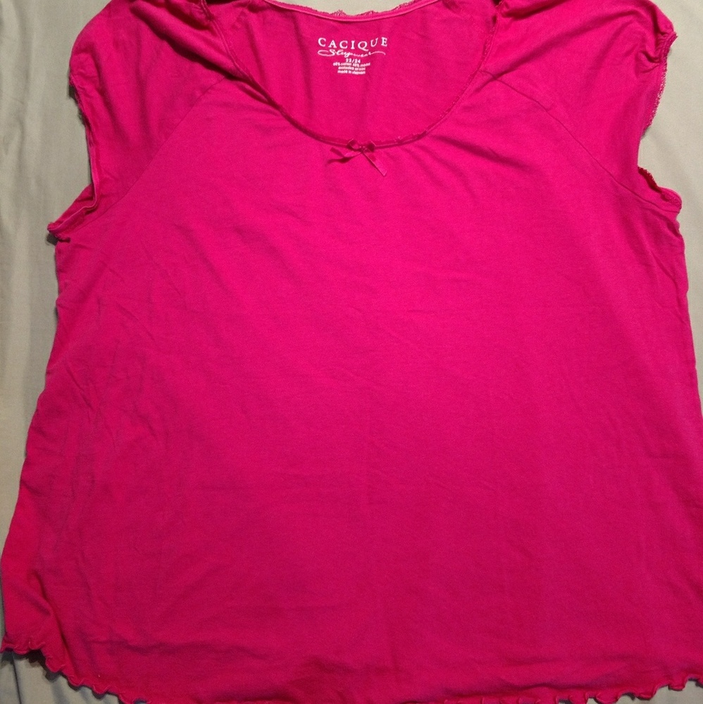 Pink pajama top